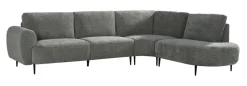 Hoekbank Milano Elite stof, kleur Stone