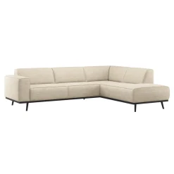 Hoekbank Statement Geweven stof, kleur Beige Melange