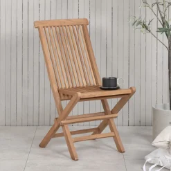Inklapbare Tuinstoel Amberia Teakhout, kleur Naturel
