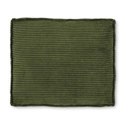 Kussen Blok Rib, kleur Donkergroen