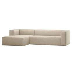 Loungebank Bean 305cm, Chenille, kleur Beige Melange