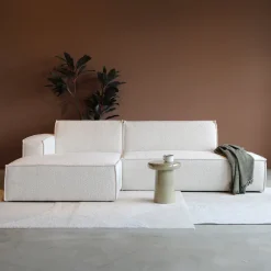 Loungebank Enzo 280cm, Bouclé, kleur Naturel