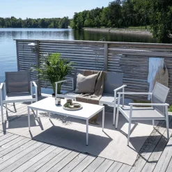 Loungeset Erikka Met bank, 2 loungestoelen en tafel