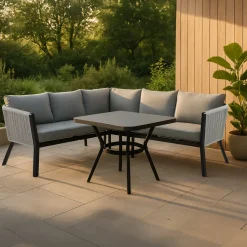 Loungeset Sauel Met hoekbank en tafel