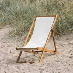 Loungestoel Trevis Acaciahout, kleur Beige