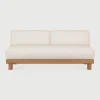 Modulaire Loungebank Monocle 2-zits, Teakhout