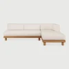 Modulaire Loungebank Monocle Hoek Rechts, Teakhout