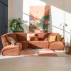 Organische Hoekbank Ceylon Lounge Rechts, kleur Rood