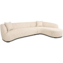 Organische Loungebank Pandora Geweven stof, kleur Beige