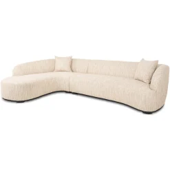 Organische Loungebank Pandora Geweven stof, kleur Beige