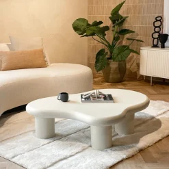 Organische Salontafel Feline Beton Ciré, 120 x 88cm