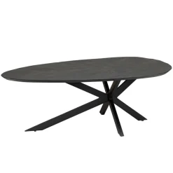 Organische Salontafel Pianella Mangohout, kleur Zwart
