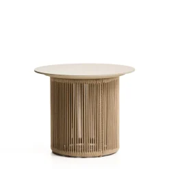 Outdoor Bijzettafel Orosei Gesinterde steen en touw, 55cm