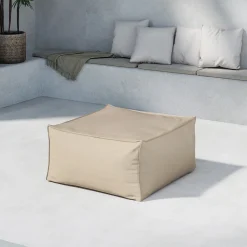 Outdoor Hocker Adron Olefin, kleur Beige