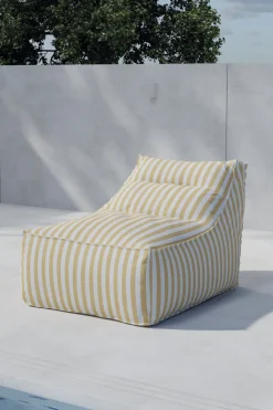 Outdoor Loungestoel Carlson kleur Geel Gestreept