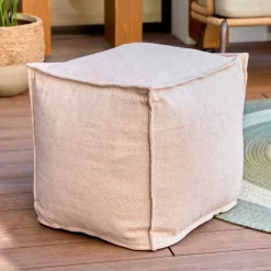 Outdoor Poef Leeith PET, kleur Beige