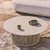 Outdoor Salontafel Orosei Gesinterde steen en touw, 90cm