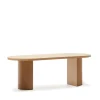 Ovale Eettafel Nealy Eikenfineer, 200 x 100cm