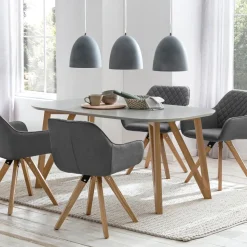 Ovale Eettafel Ravi kleur Grijs