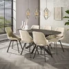 Ovale Eettafel Shakira Liquid Metal, 180 x 90cm