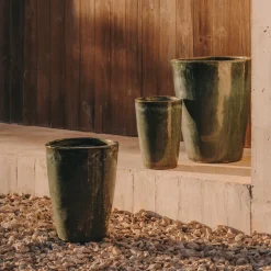 Plantenpot Rotja Set van 3 stuks, Terracotta