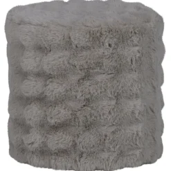 Poef Olven Fluffy stof, kleur Naturel