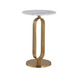 Ronde Bijzettafel Celine Marmer, 40cm