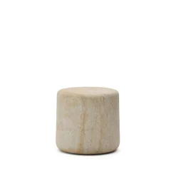 Ronde Bijzettafel Drasi Travertinlook