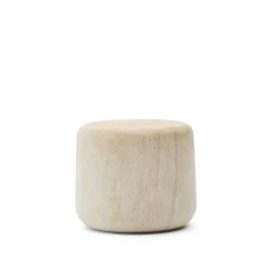 Ronde Bijzettafel Drasi Travertinlook