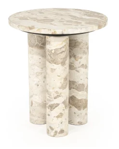 Ronde Bijzettafel Marmo Marmer, 40cm