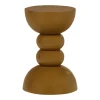 Ronde Bijzettafel Miel Mangohout, 35cm, kleur Honinggeel