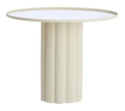 Ronde Bijzettafel Rosario kleur Crème