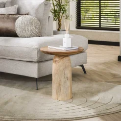 Ronde Bijzettafel Shavonna Acaciahout, 40cm
