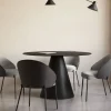 Ronde Eettafel Wilshire Glas en metaal, 120cm