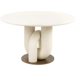 Ronde Eettafel Winslow 135cm, kleur Wit