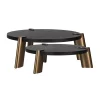 Ronde Salontafel Brody Eiken, Set van 2 stuks