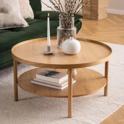 Ronde Salontafel Jazzmen Eiken, 80cm