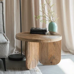 Ronde Salontafel Kang Mangohout, 60cm