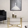 Ronde Salontafel Kennie Glas, 90cm