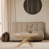 Ronde Salontafel Mikado Geolied Eikenhout, 100cm
