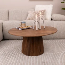 Ronde Salontafel Olav Mangohout, 80cm