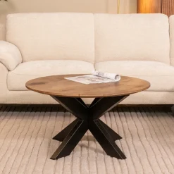 Ronde Salontafel Otis Mangohout, 80cm