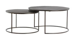 Ronde Salontafel Talca Set van 2 stuks, kleur Donkerbruin