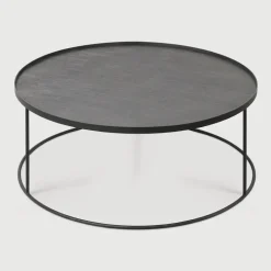 Ronde Salontafel Tray Gelakt Hout, 93cm