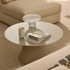 Ronde Salontafel Wilshire Gehard glas, 80cm
