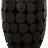 Salontafel Cone Teakhout, 36cm, kleur Zwart