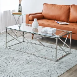 Salontafel Mischa 120 x 60cm, kleur zilver