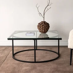 Salontafel Nycole Glas, 90 x 90cm