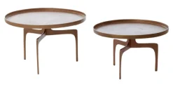 Salontafel Pano Set van 2 stuks, kleur Donker Brons
