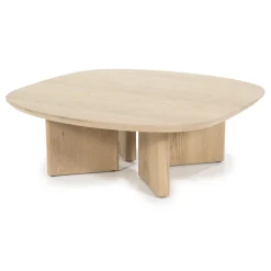 Salontafel Stef Eiken, 80 x 80cm, kleur Naturel